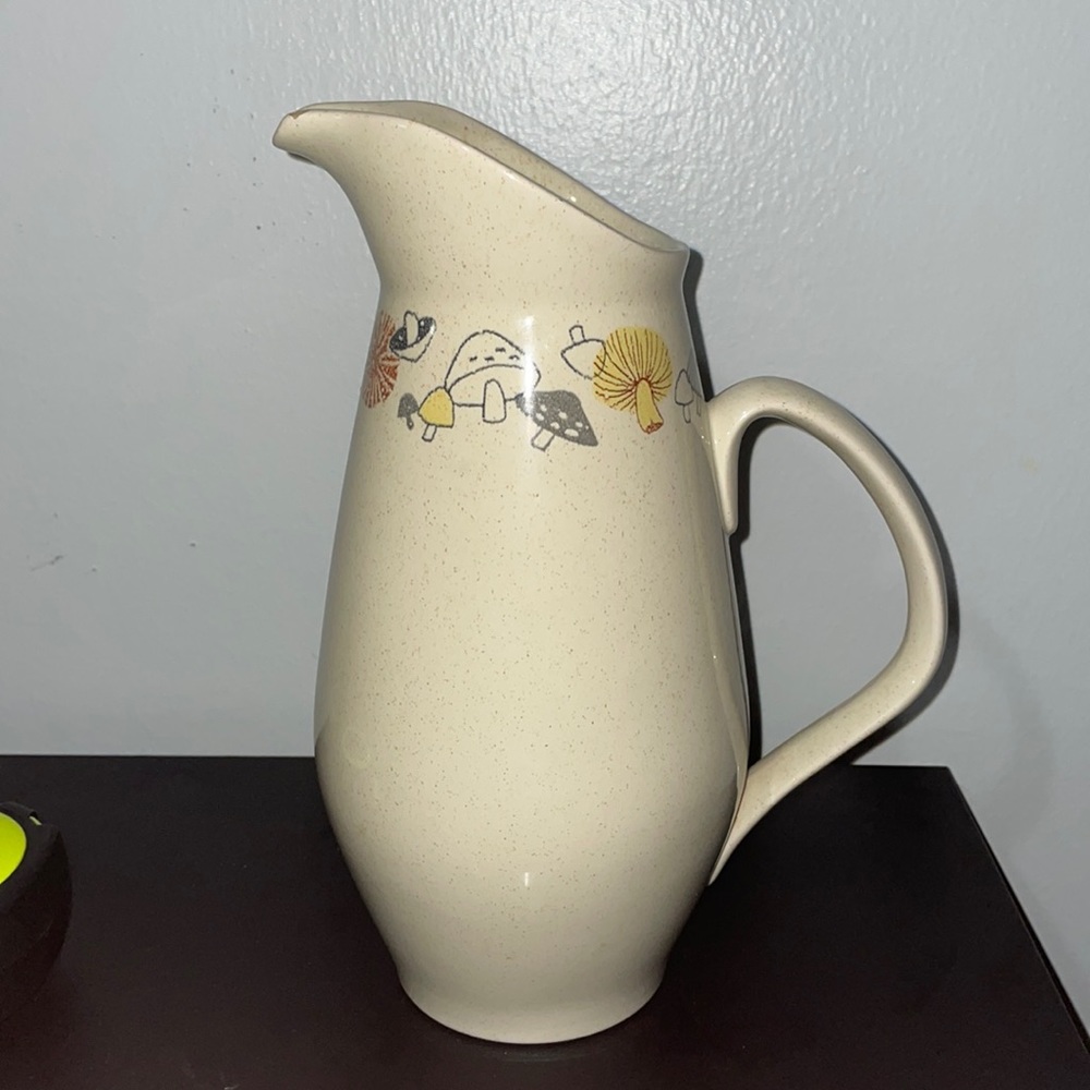 Mid Century Modern MCM Franciscan Woodlore Stoneware Pitcher